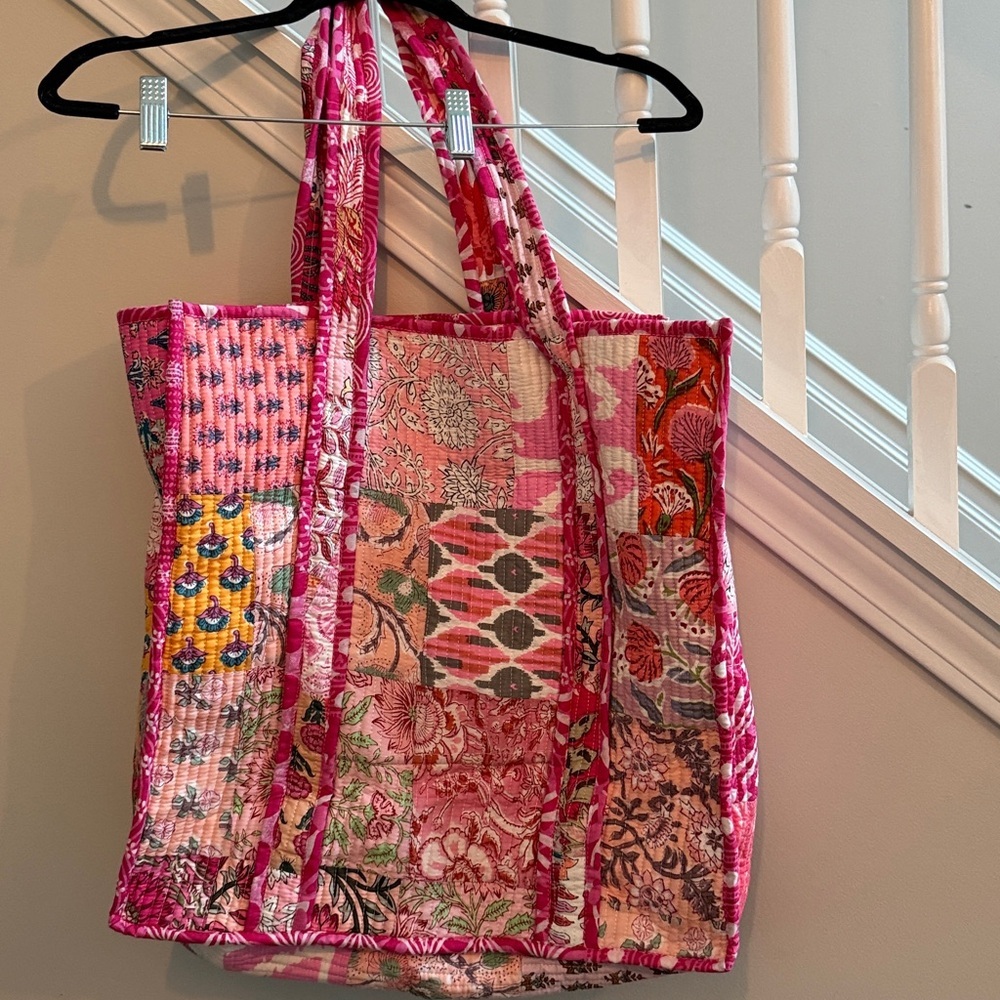 Poeta Seaside Tote SOLD OUT Amore  Patchwork Large Like New